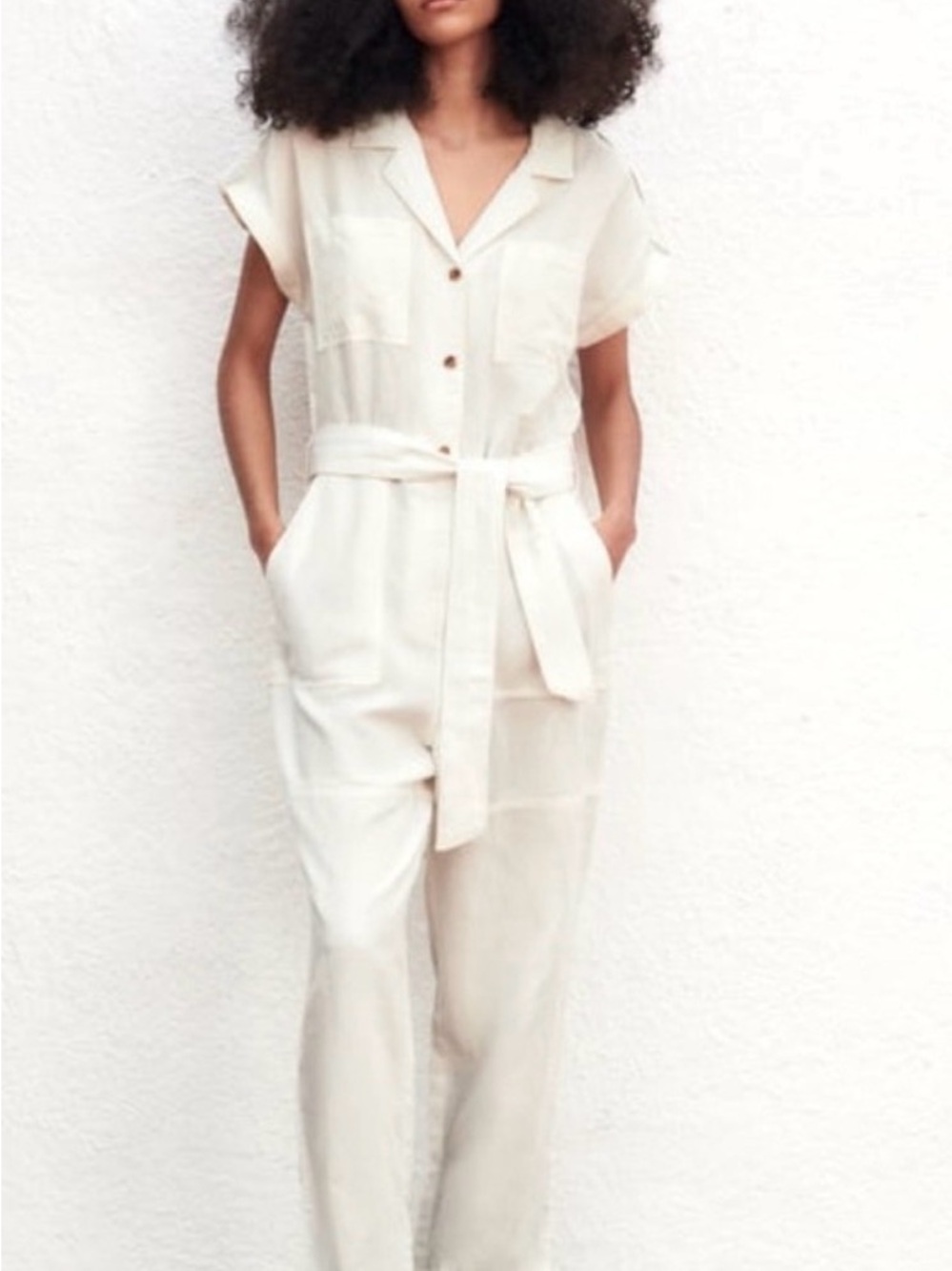 Zara Women’s Utility Jumpsuit with Tie Waist